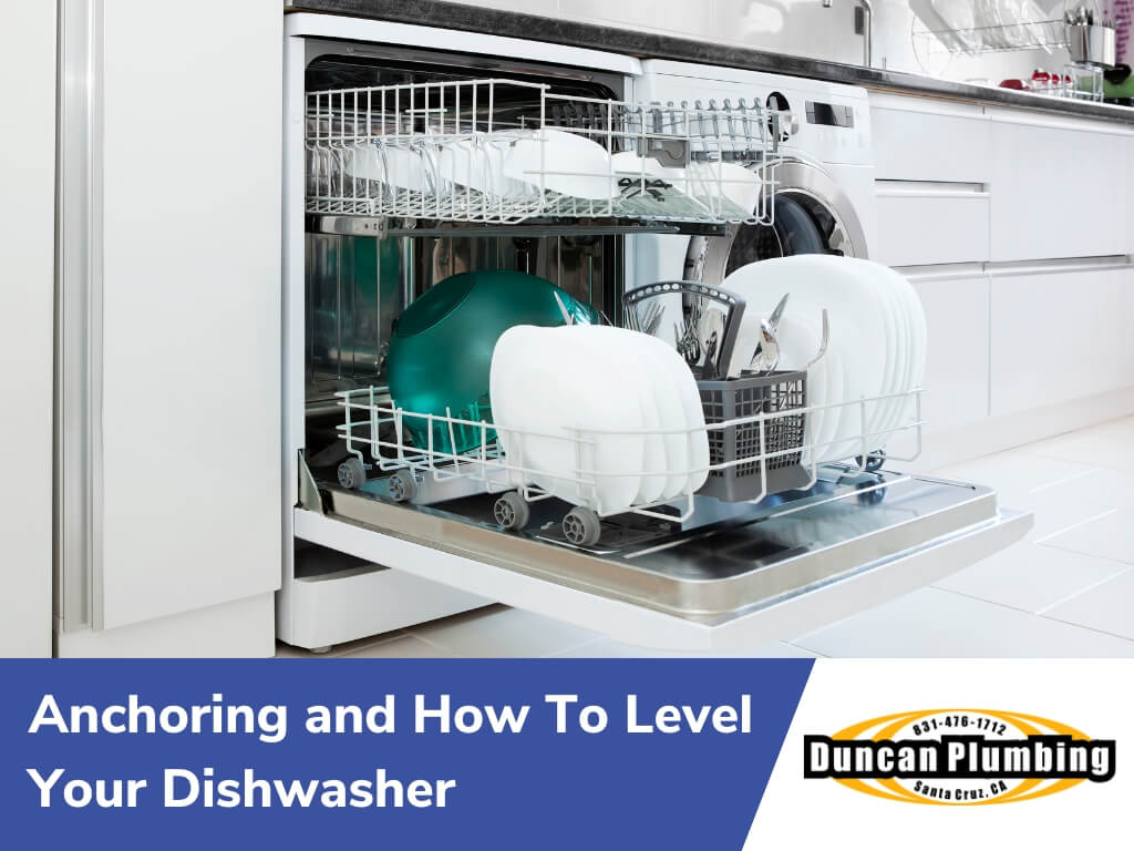 Anchoring & how to level your dishwasher
