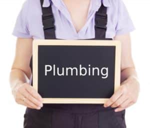 Craftsperson with blackboard: pumbling