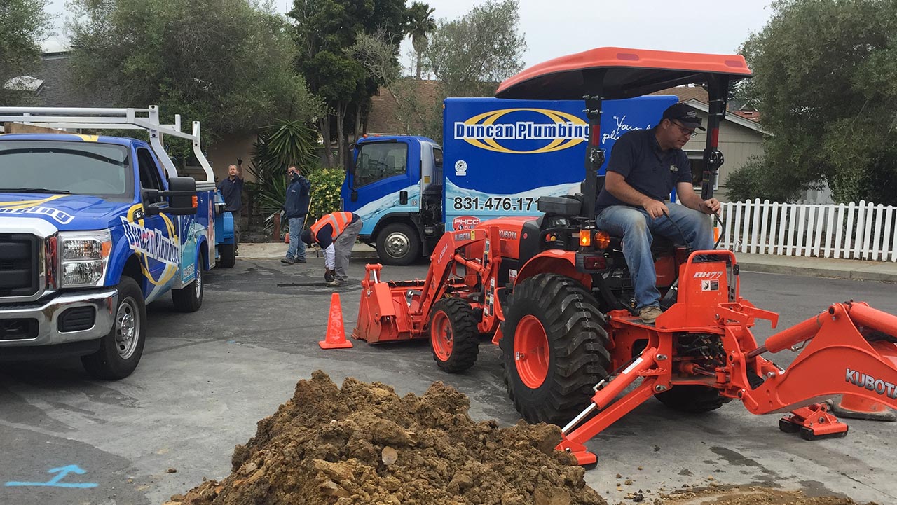 Sewer line replacement santa cruz - duncan plumbing