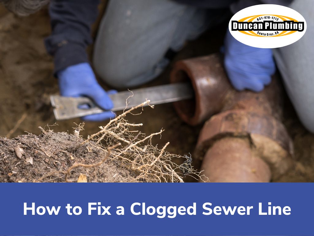 how to fix a clogged sewer line