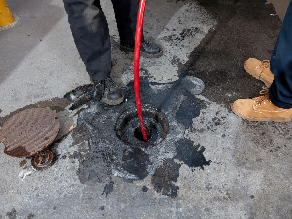 Hydraulic sewer cleaning
